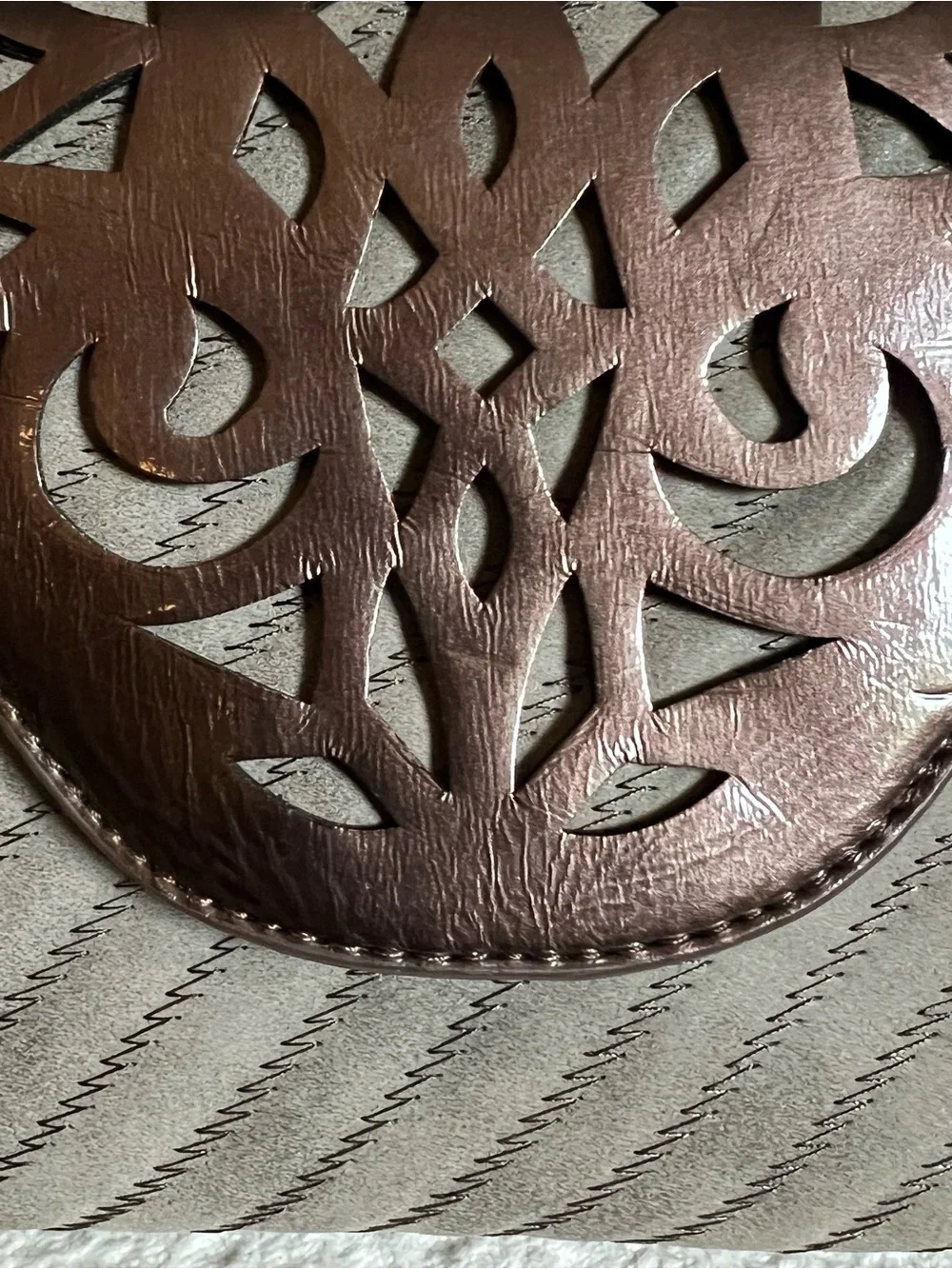 Taupe & Bronze shoulder/clutch bag